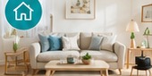 Bright residential living room