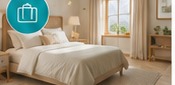 Bedroom prepared for guests